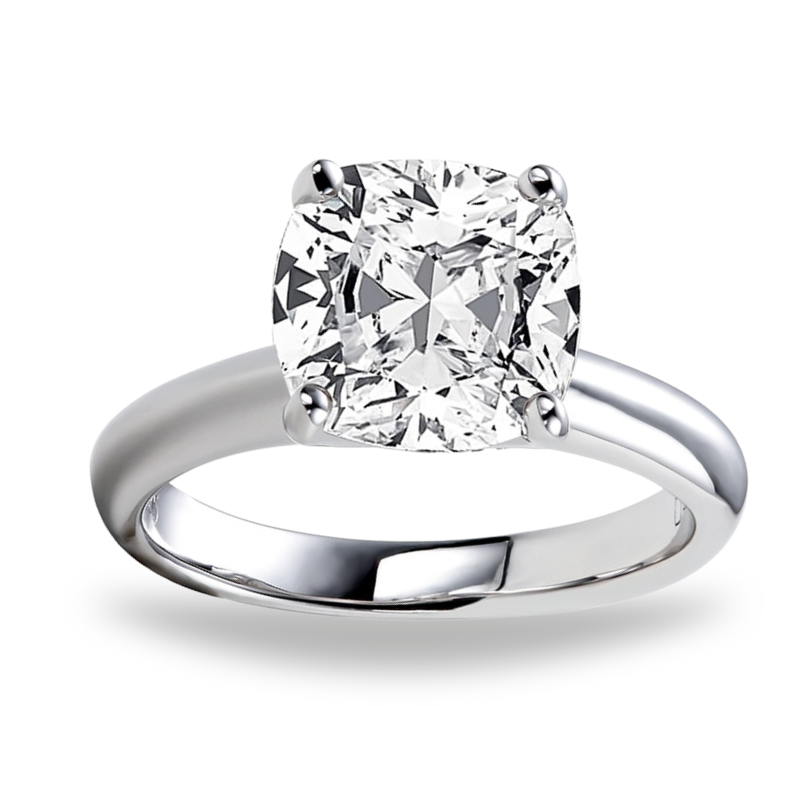 The Essence - Cushion Cut Moissanite Solitaire Ring