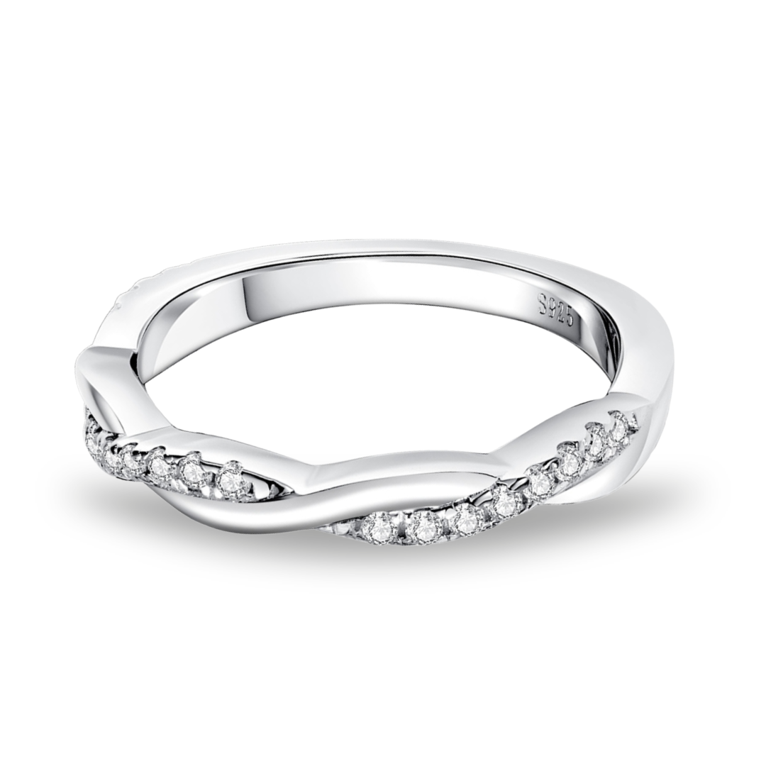 The Odessa - Moissanite Half Eternity Ring