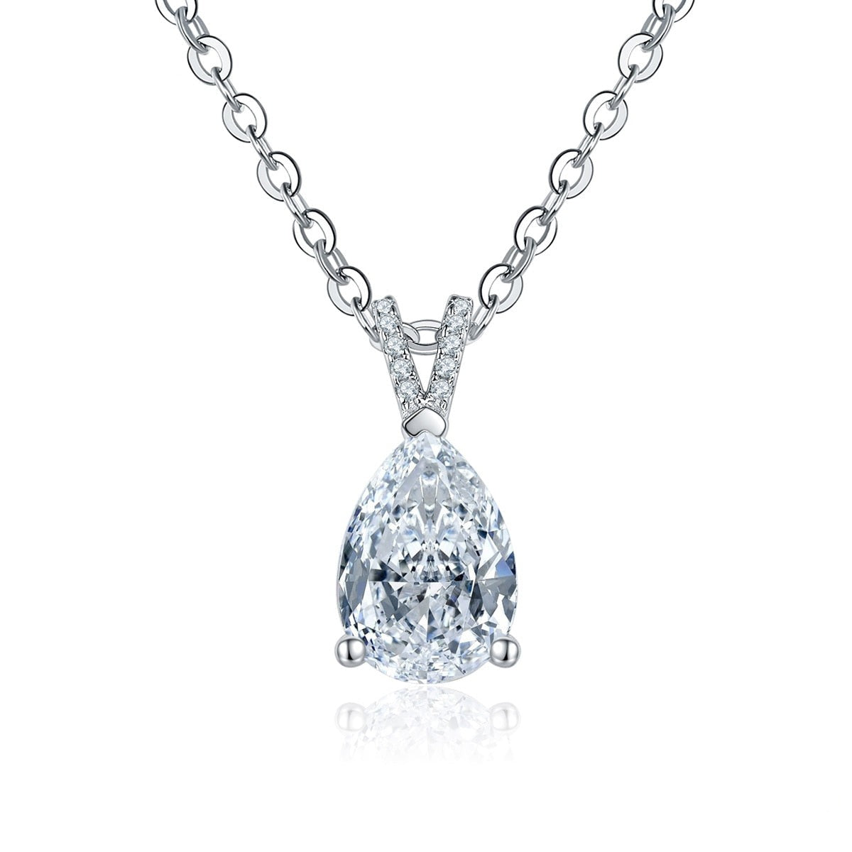 The Becca - Pear Cut Moissanite Necklace