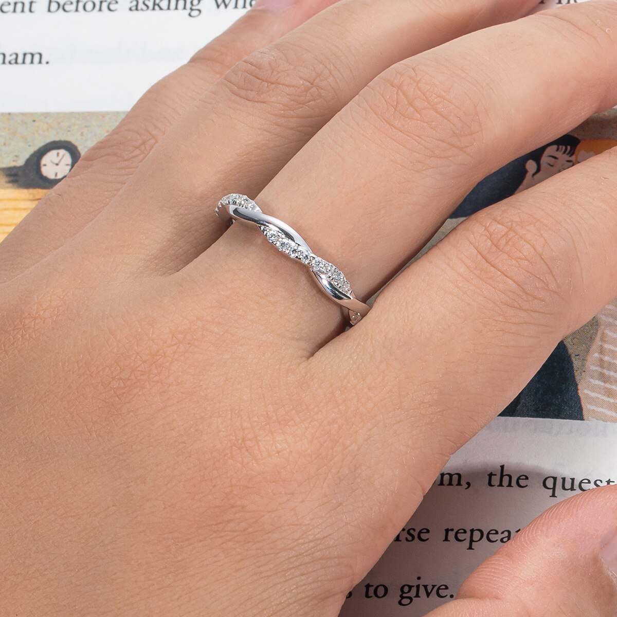 The Odessa - Moissanite Half Eternity Ring