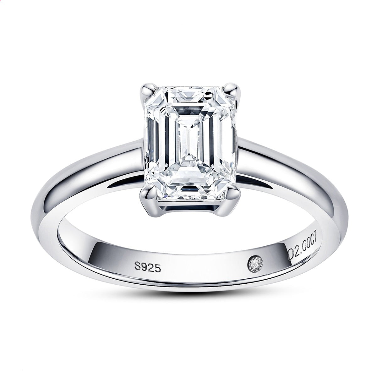 The Esme - Emerald Cut Moissanite Solitaire Ring