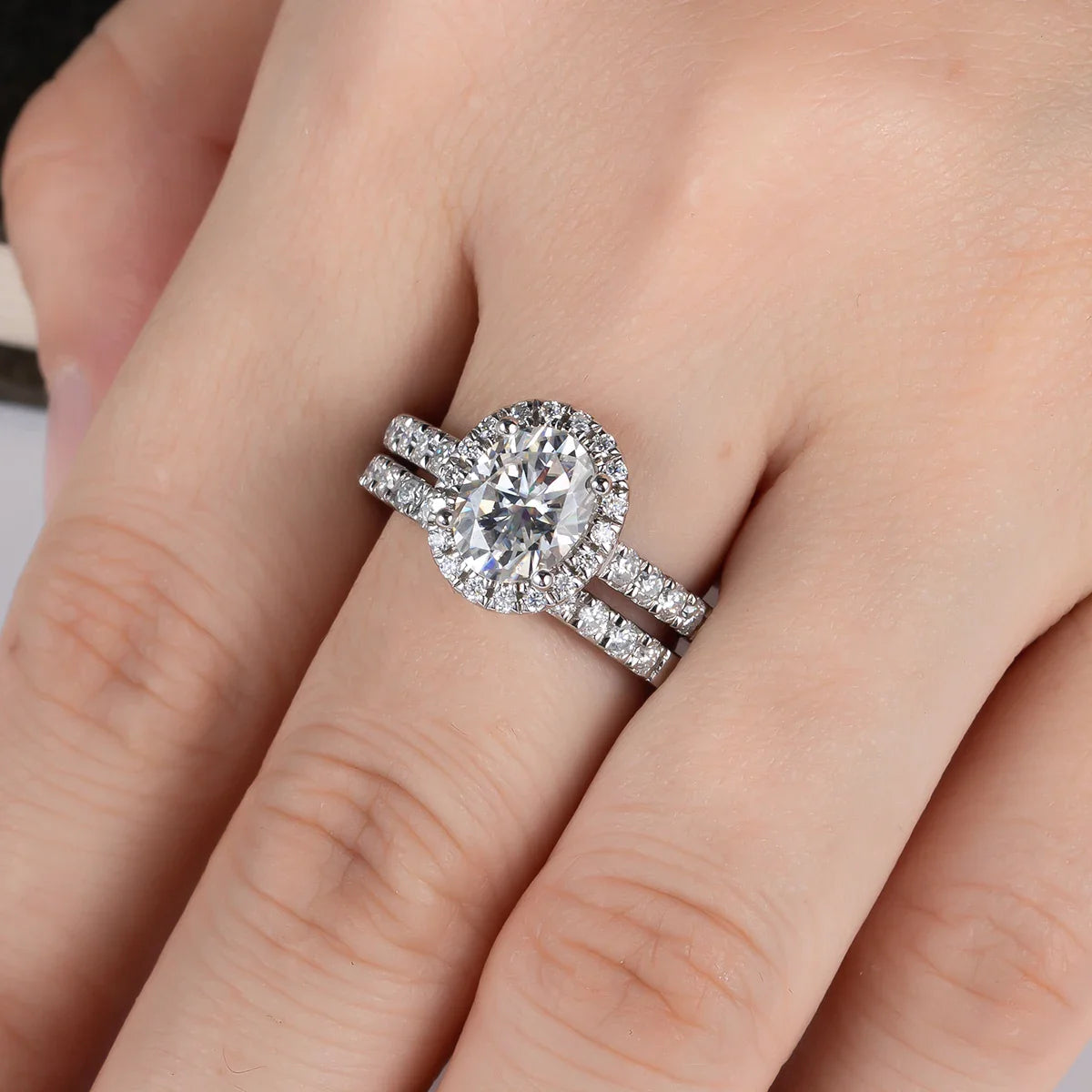 The Emily - Oval Cut Moissanite Set