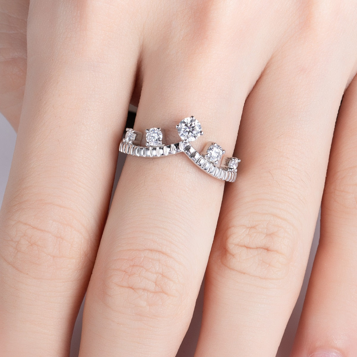 The Queen - Moissanite Half Eternity Ring