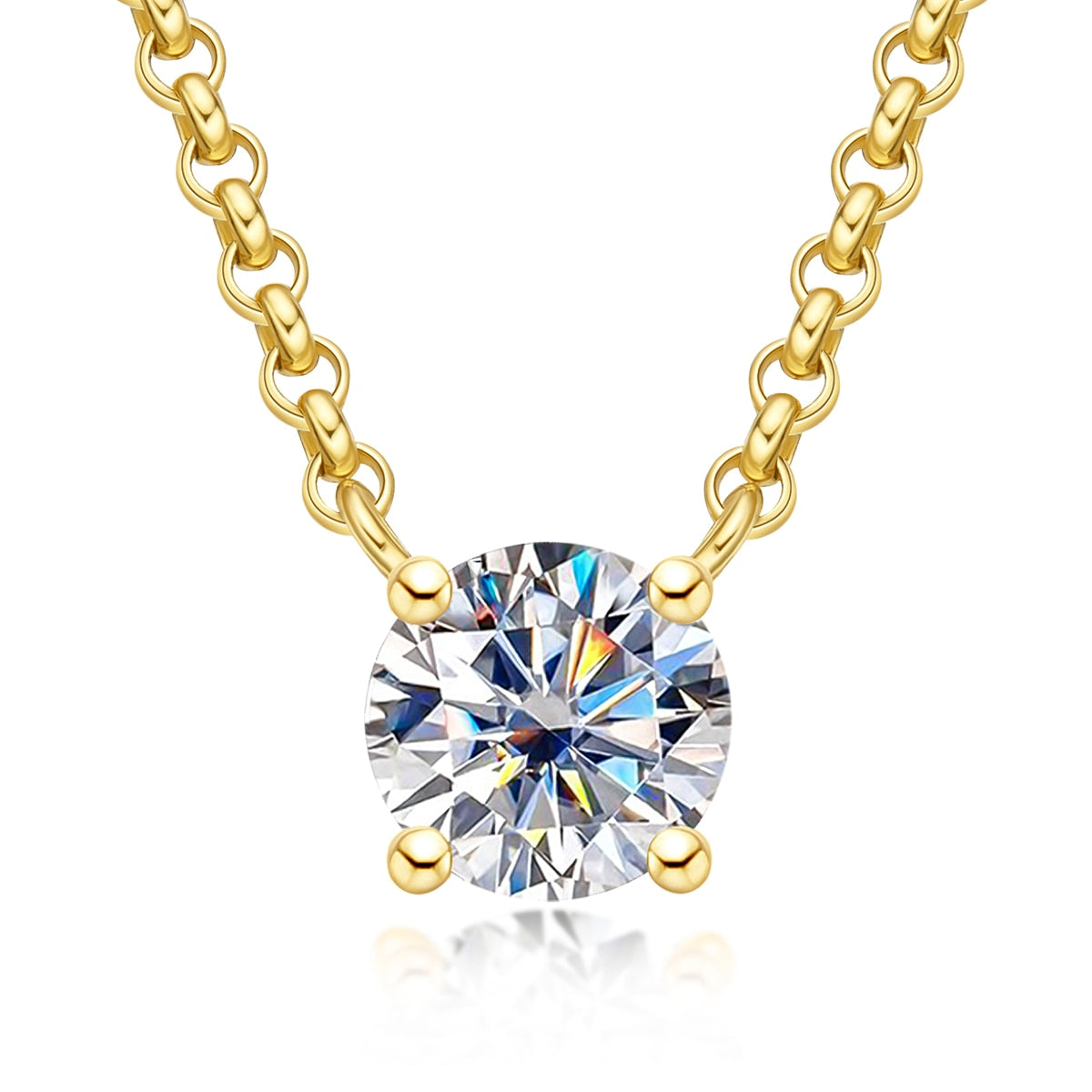 The Naomi - 4-Prong Moissanite Necklace