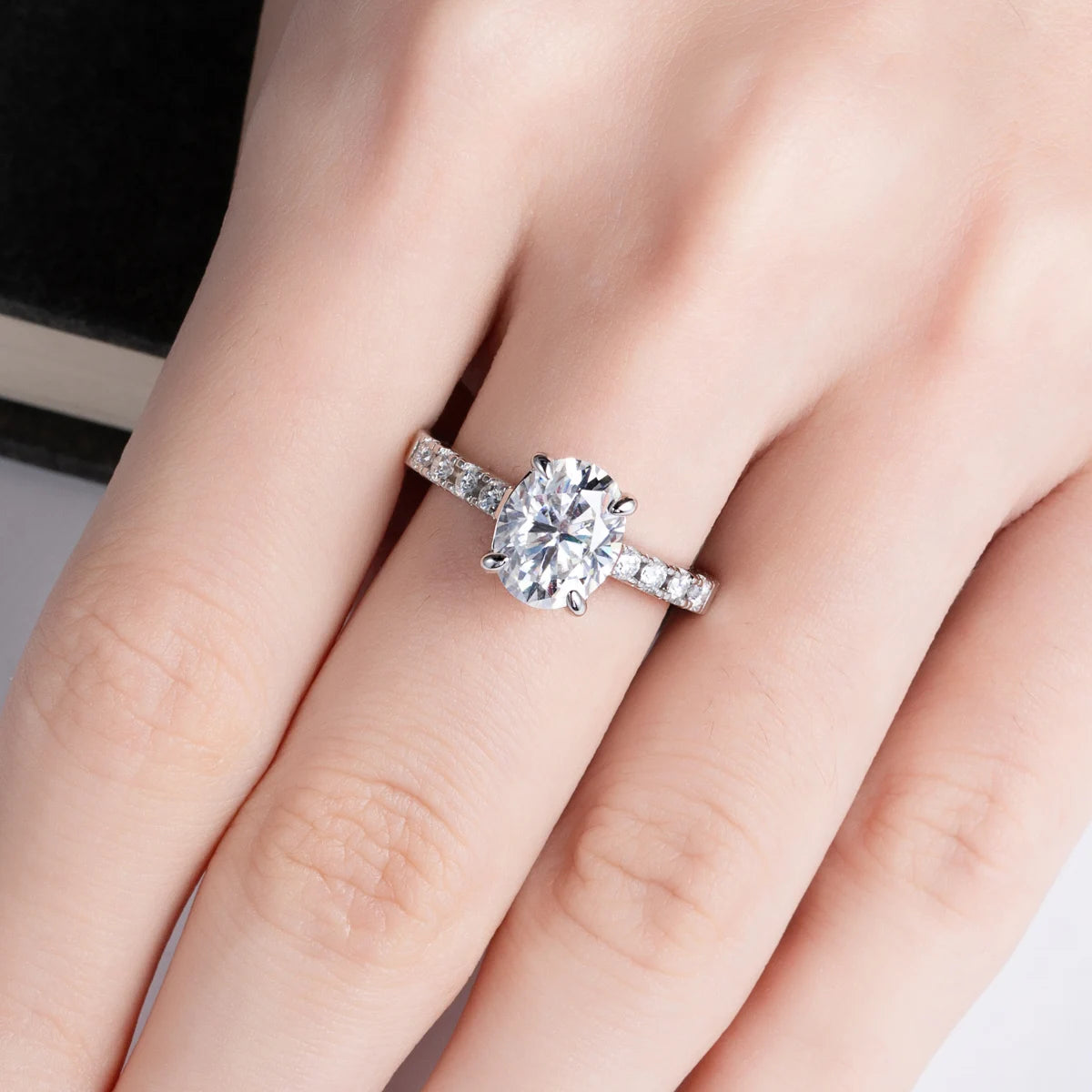 The Isabeau - Oval Cut Moissanite Solitaire Ring