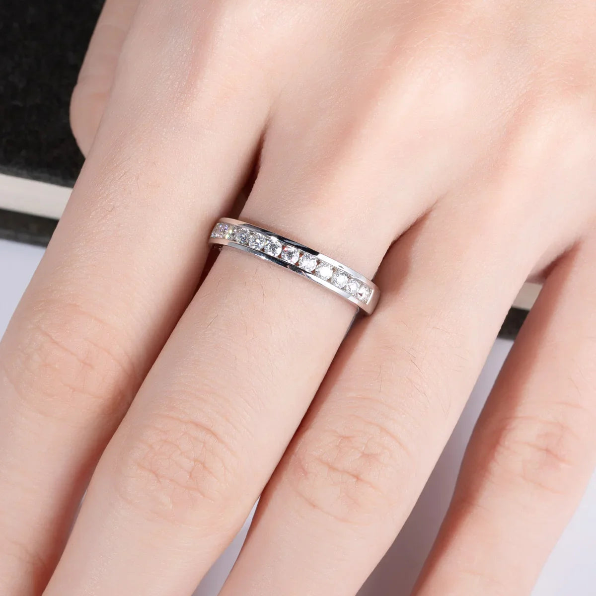 The Nora - Moissanite Half Eternity Ring