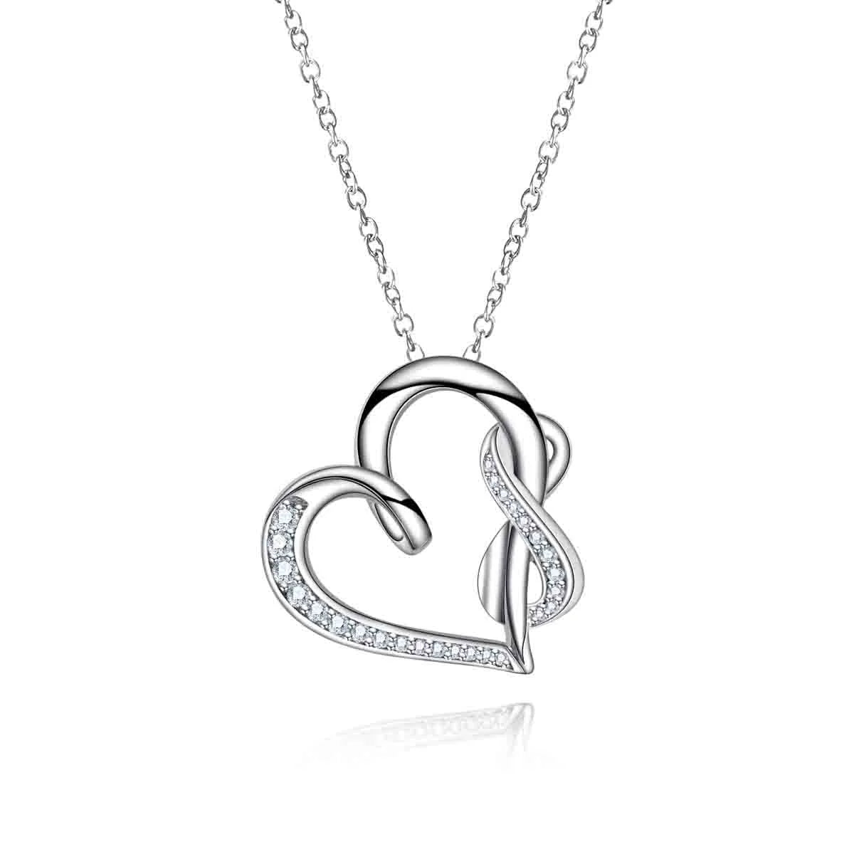 The Infinite Love - Moissanite Heart Necklace