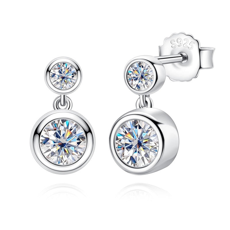 The Light - Round Brilliant Cut Moissanite Earrings