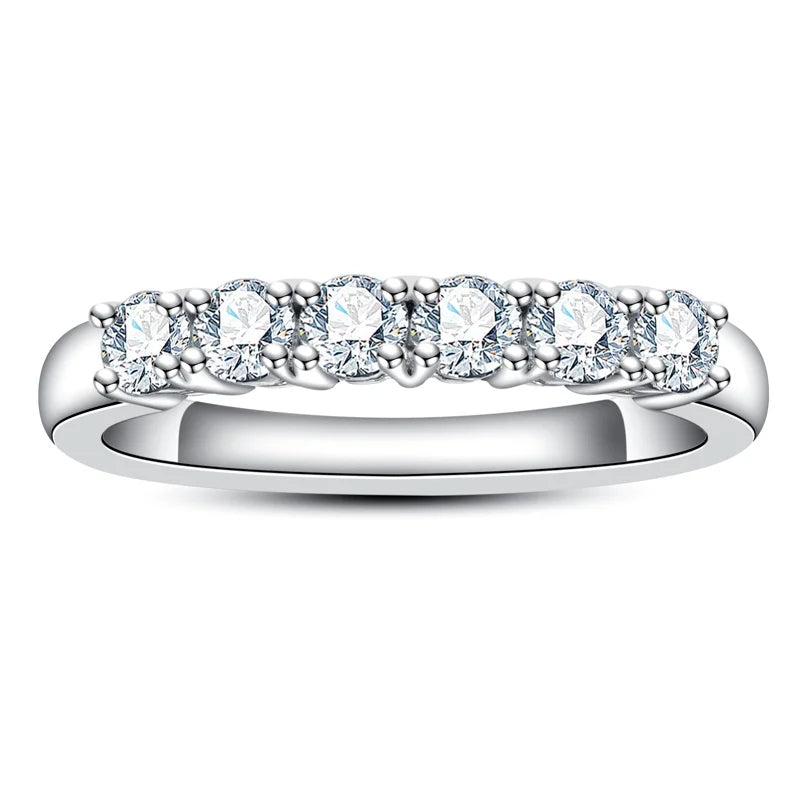 The Juliet – Moissanite Half Eternity Ring