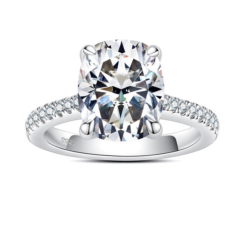 The Agnes - Cushion Cut Moissanite Solitaire Ring