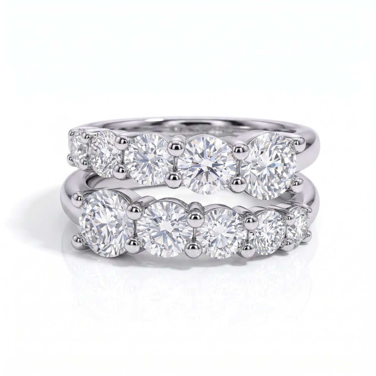 The Maelis - Moissanite Half Eternity Ring