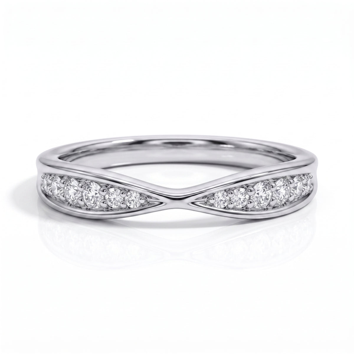 The Infinity - Moissanite Half Eternity Ring