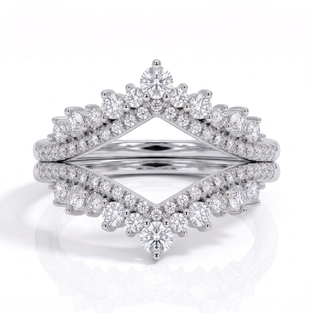 The Imperial - Moissanite Half Eternity Ring