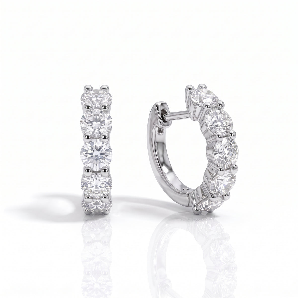 The Harper - Moissanite Hoop Earrings