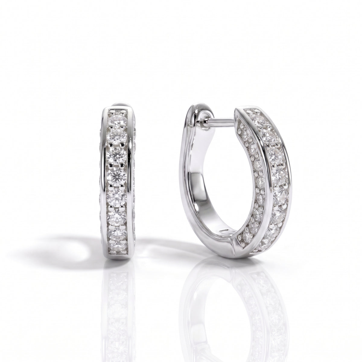 The Noir - Moissanite Hoop Earrings