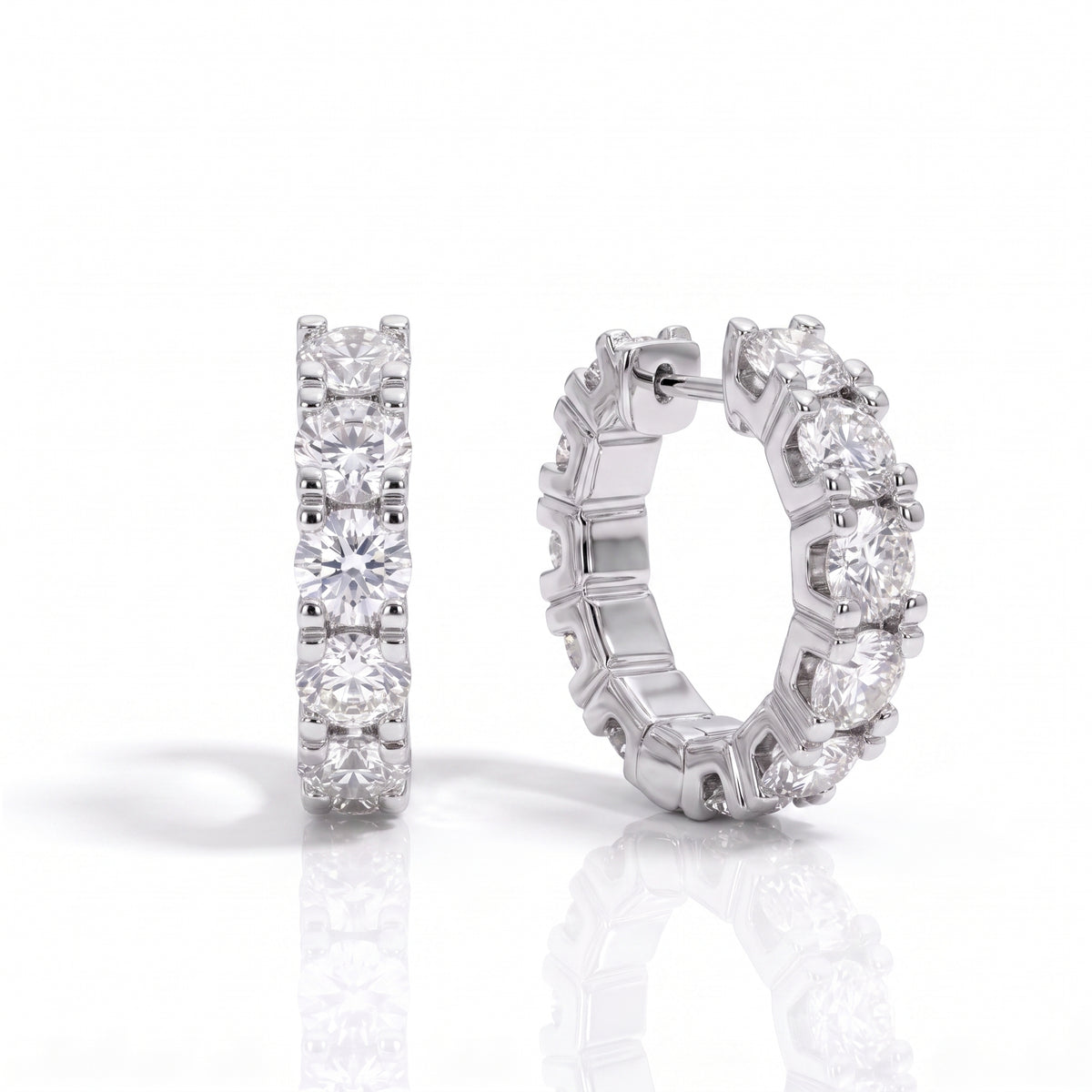 The Valenza - Moissanite Hoop Earrings