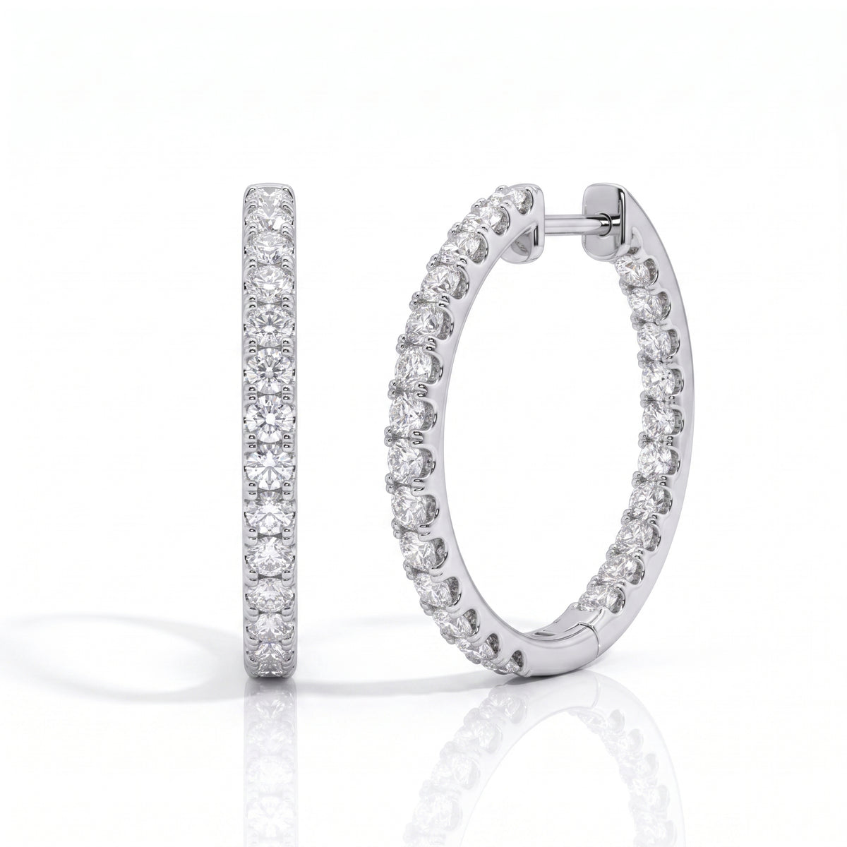 The Giselle - Moissanite Hoop Earrings