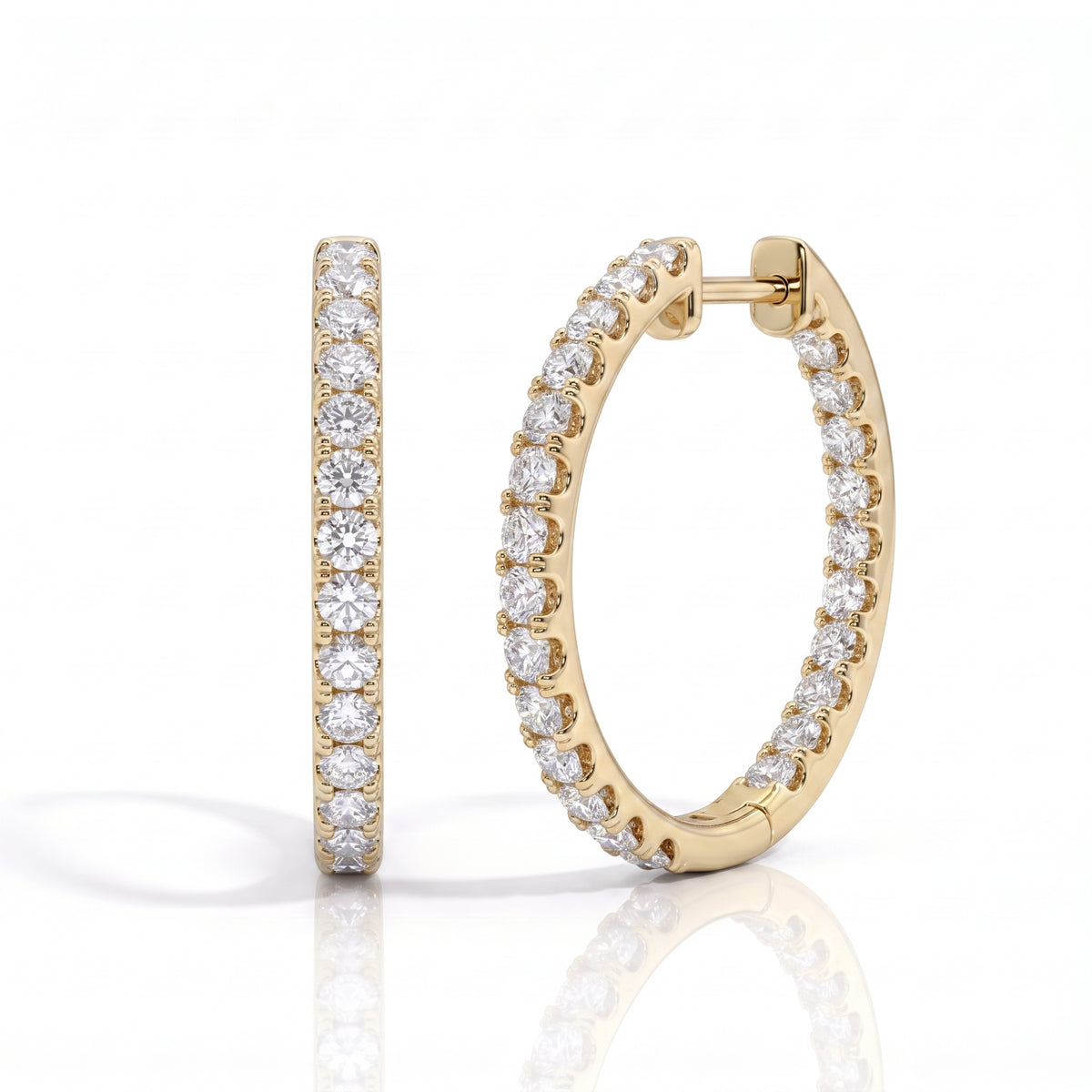 The Giselle - Moissanite Hoop Earrings
