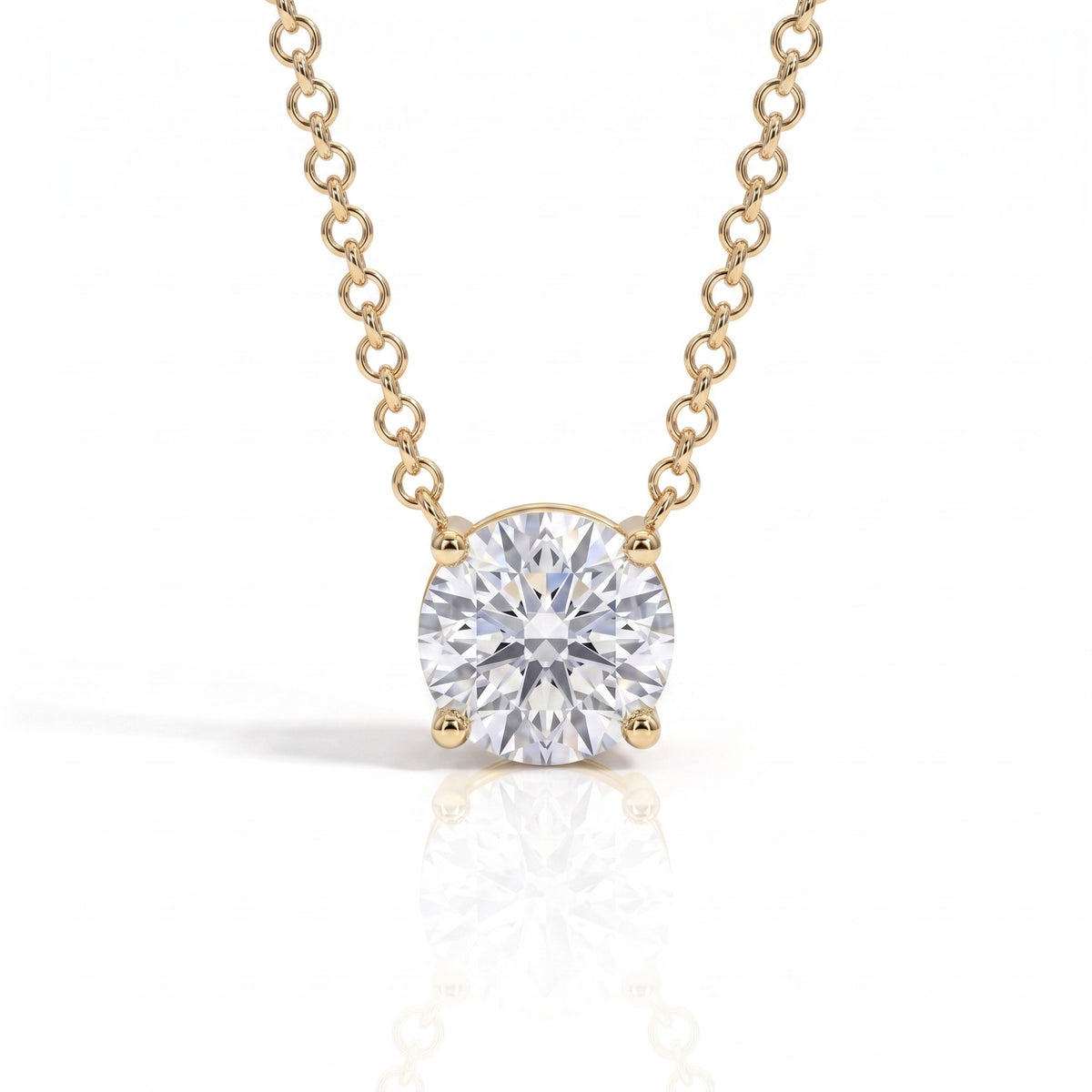 The Naomi - 4-Prong Moissanite Necklace