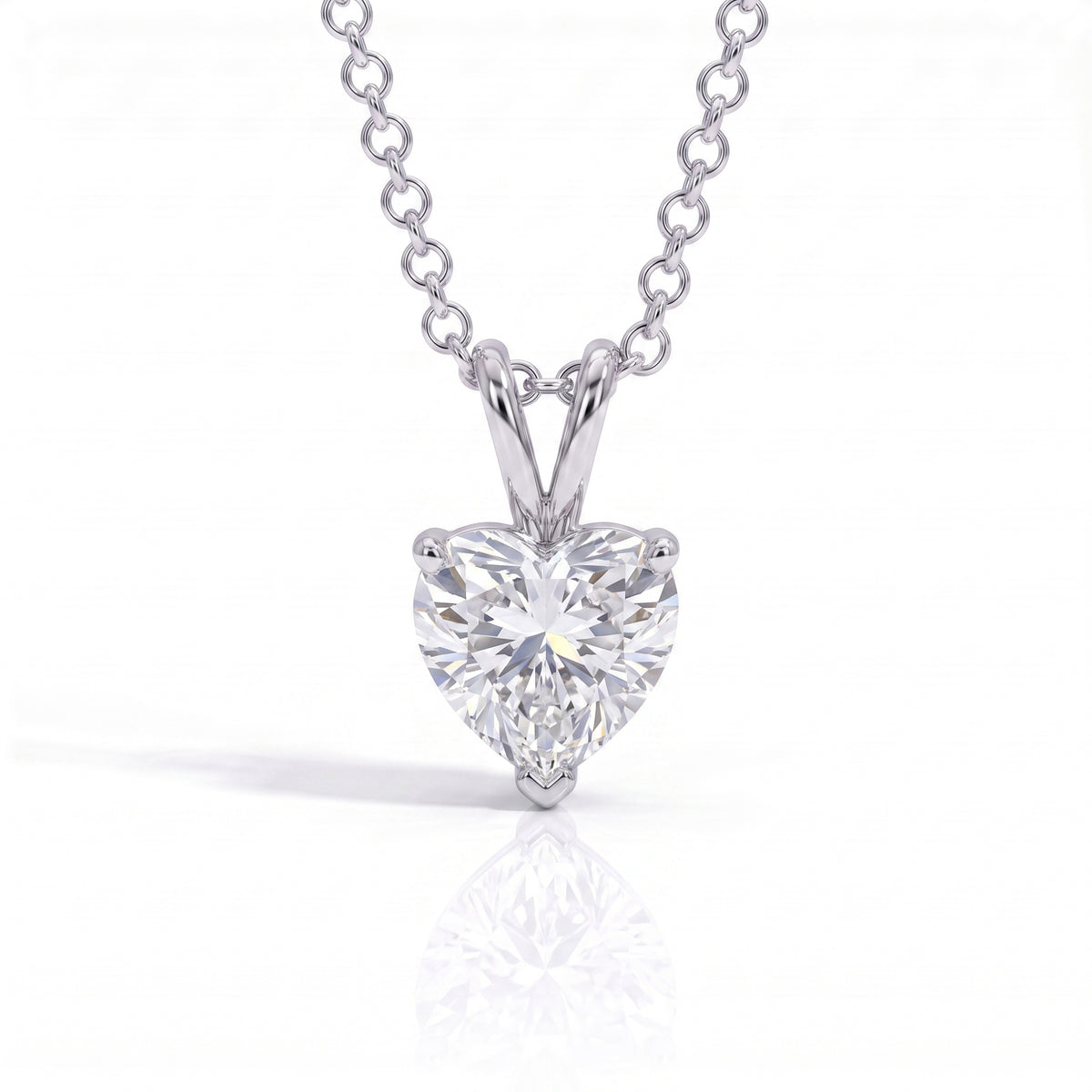 The Roselyn – Heart Cut Moissanite Necklace