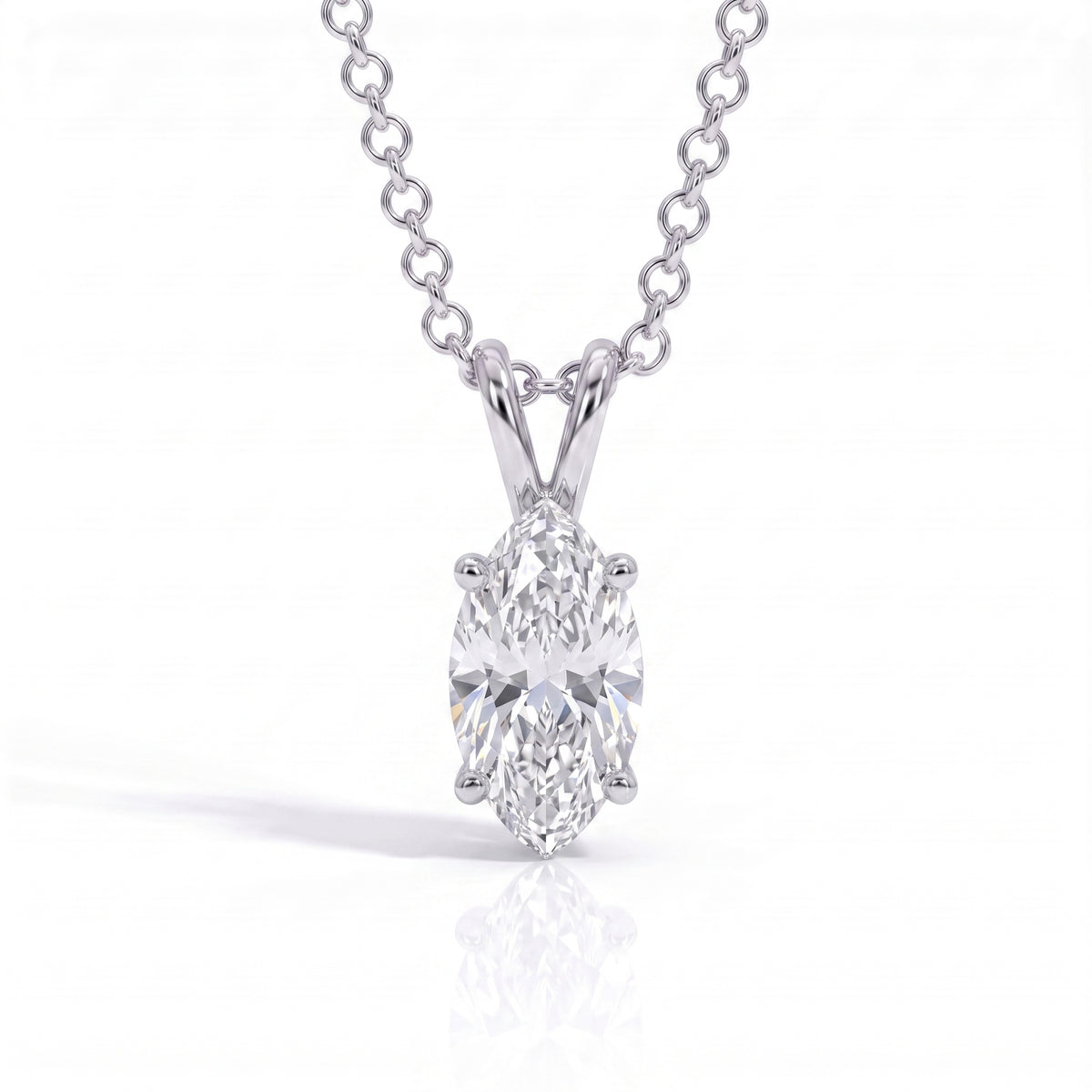 The Noelle – Marquise Cut Moissanite Necklace