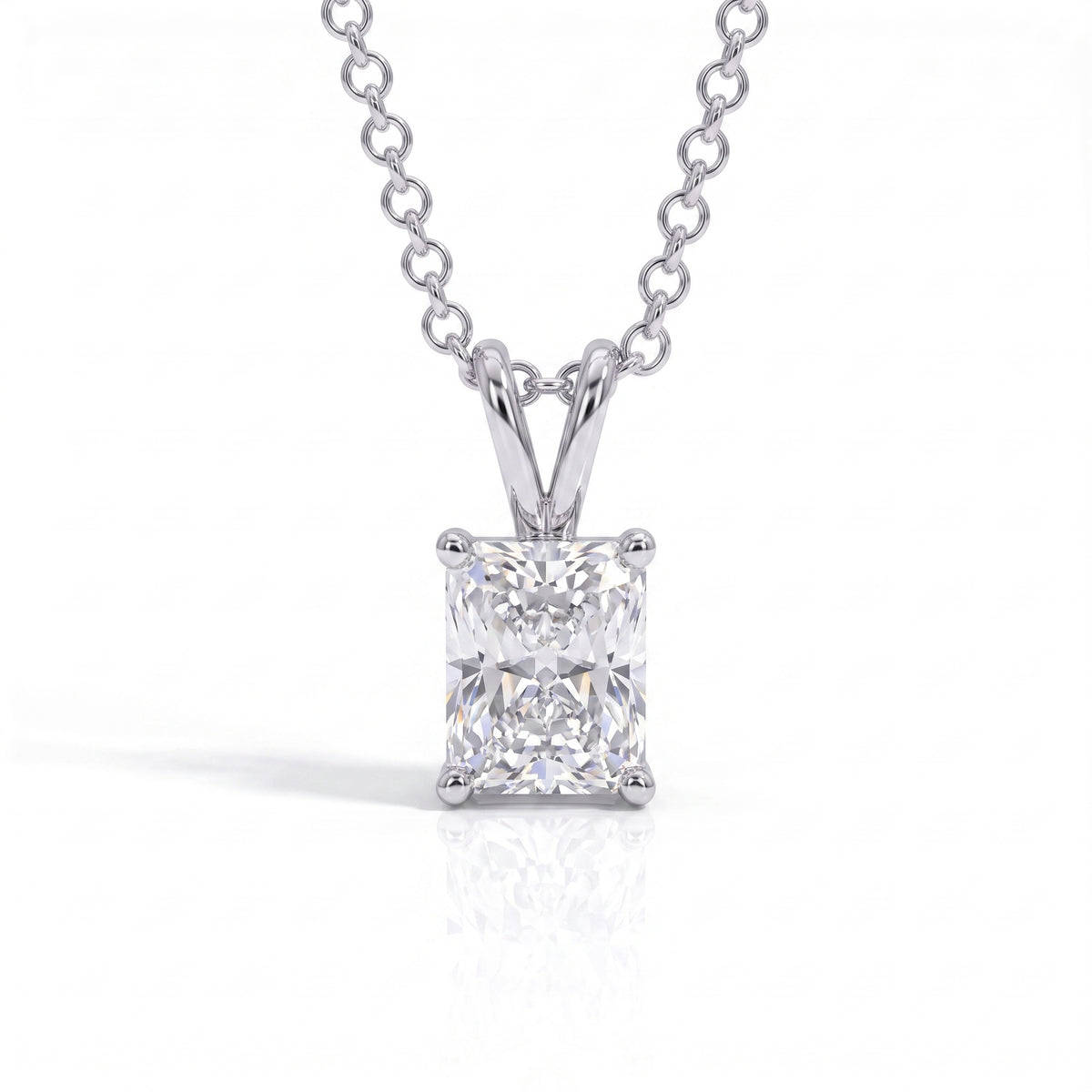 The Calista – Radiant Cut Moissanite Necklace