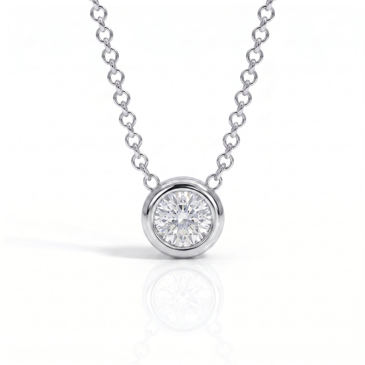 The Luci - Round Brilliant Cut Moissanite Necklace