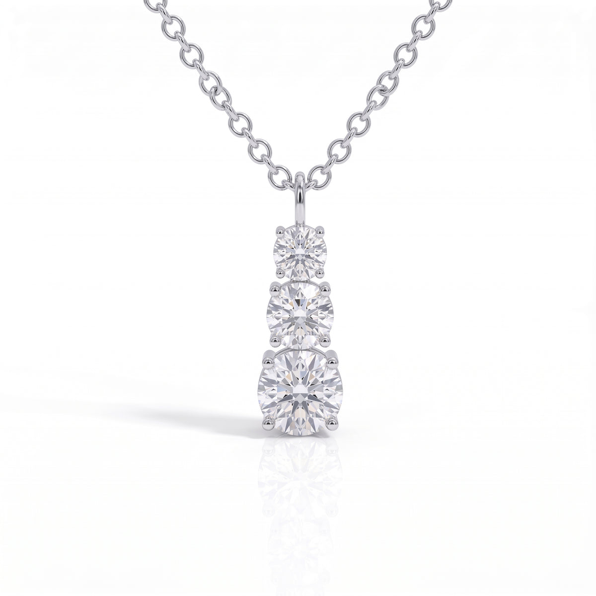 The Mystique - Three-Stone Moissanite Necklace