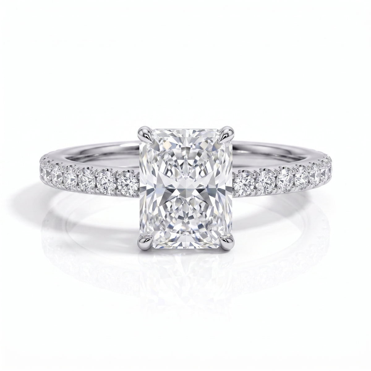The Elowen - Radiant Cut Moissanite Solitaire Ring