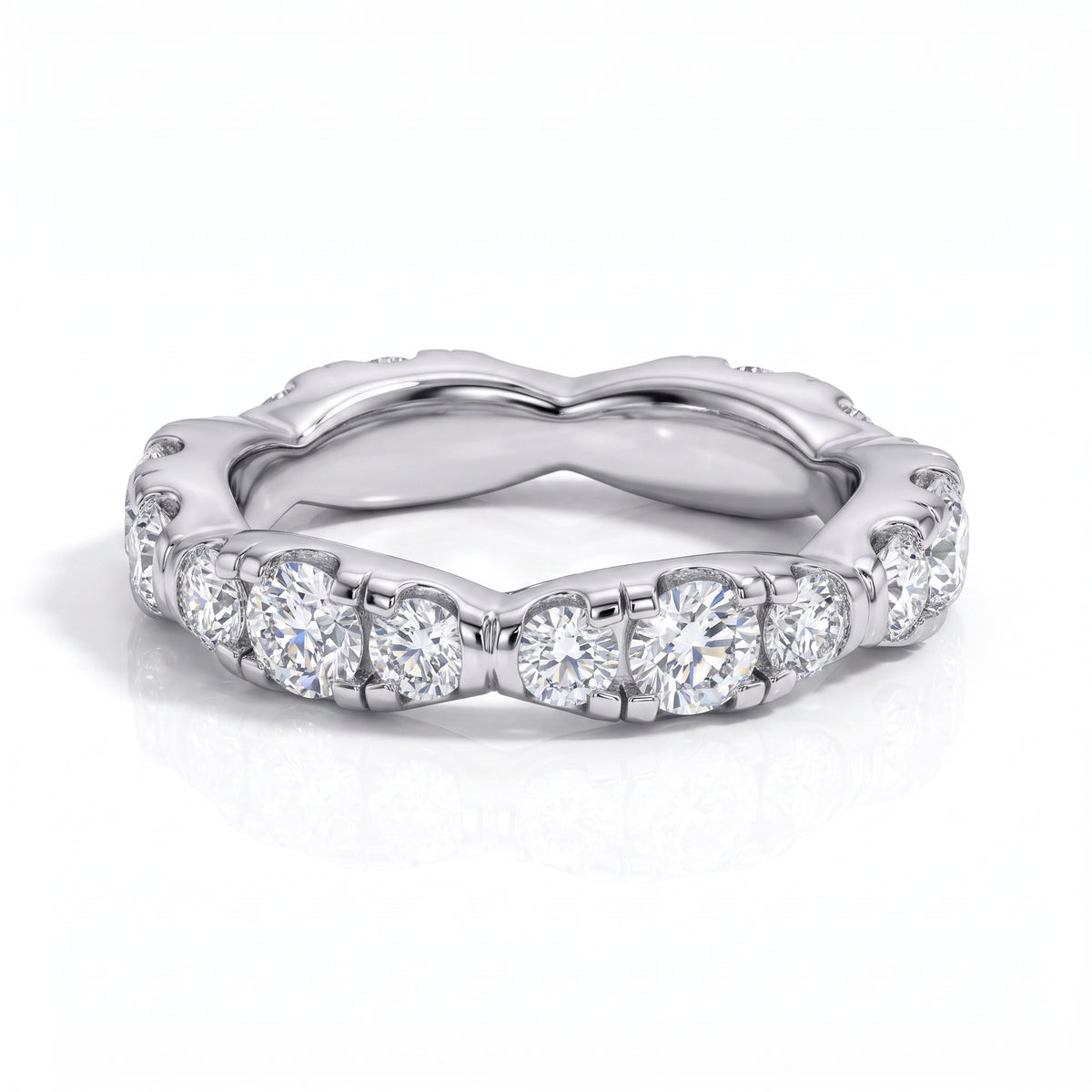 The Elysium – Moissanite Wedding Band