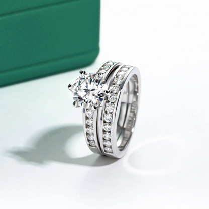 The Claire - Round Brilliant Cut Moissanite Solitaire Ring