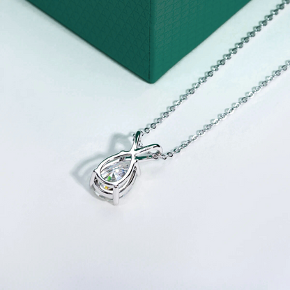 The Odette – Pear Cut Moissanite Necklace