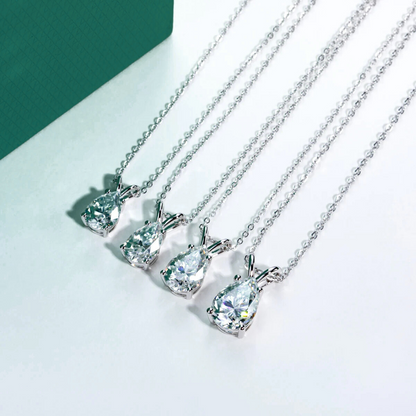 The Odette – Pear Cut Moissanite Necklace
