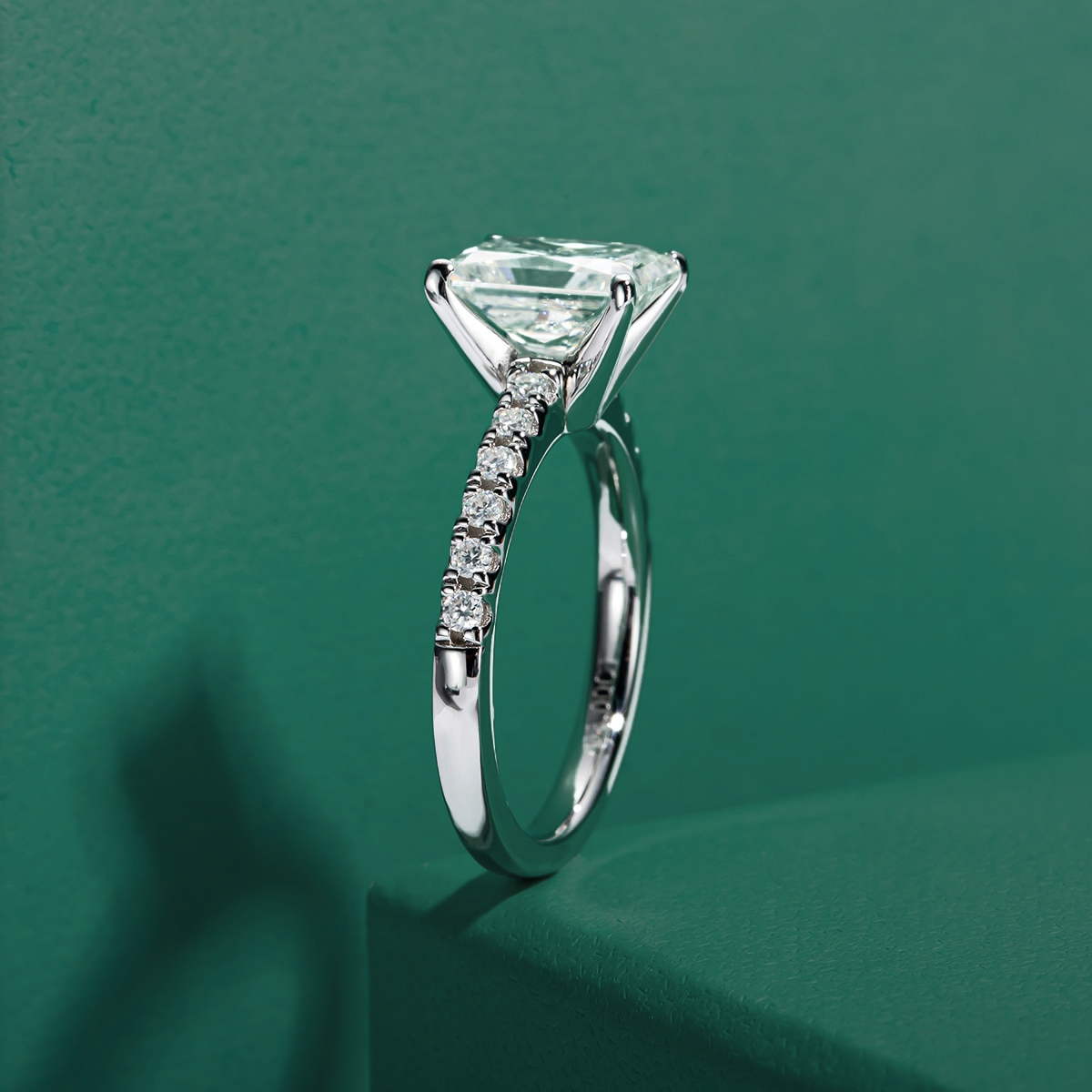 The Elowen - Radiant Cut Moissanite Solitaire Ring