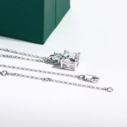 The Thalia – Cushion & Round Moissanite Necklace