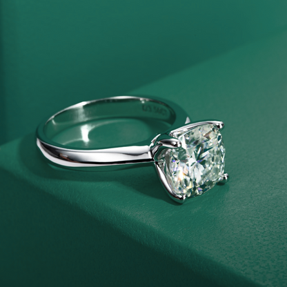 The Essence - Cushion Cut Moissanite Solitaire Ring