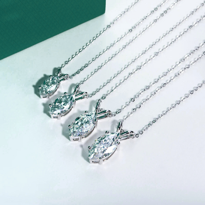 The Noelle – Marquise Cut Moissanite Necklace