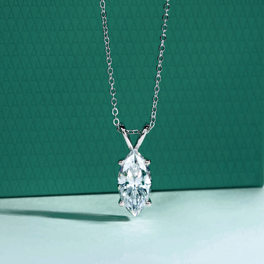 The Noelle – Marquise Cut Moissanite Necklace