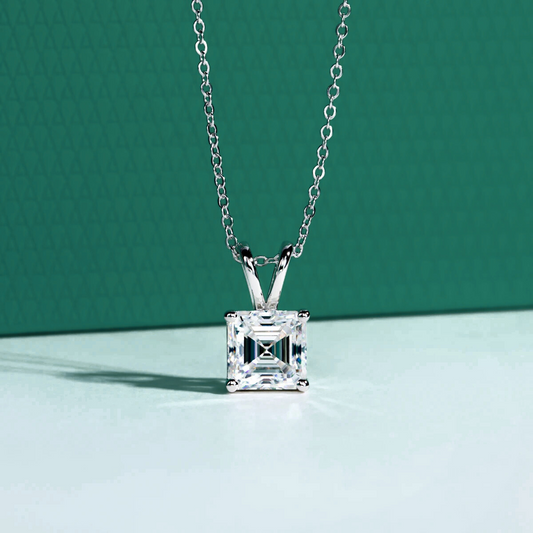 The Vianne – Asscher Cut Moissanite Necklace