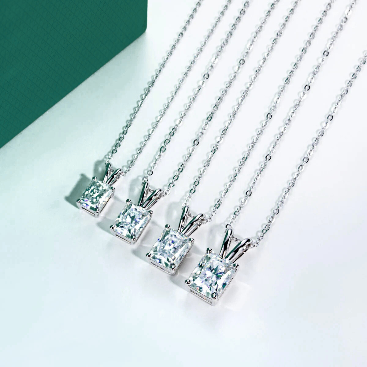The Calista – Radiant Cut Moissanite Necklace