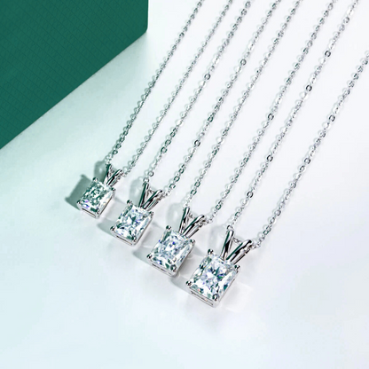 The Calista – Radiant Cut Moissanite Necklace