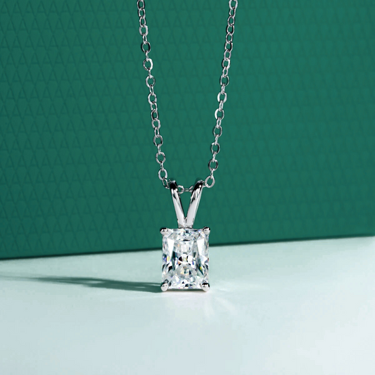 The Calista – Radiant Cut Moissanite Necklace