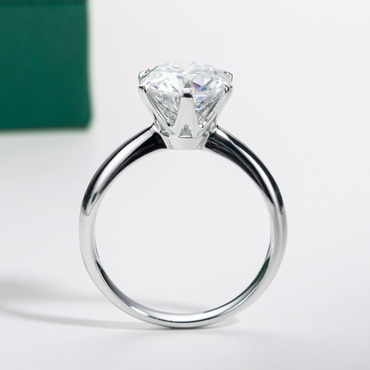 The Classic - Round Brilliant Cut Moissanite Solitaire Ring