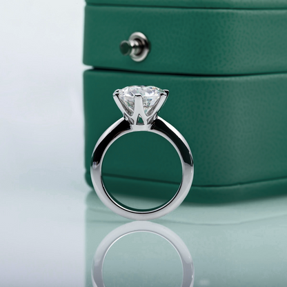 The Classic - Round Brilliant Cut Moissanite Solitaire Ring