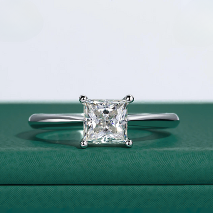 The Charlotte - Princess Cut Moissanite Solitaire Ring