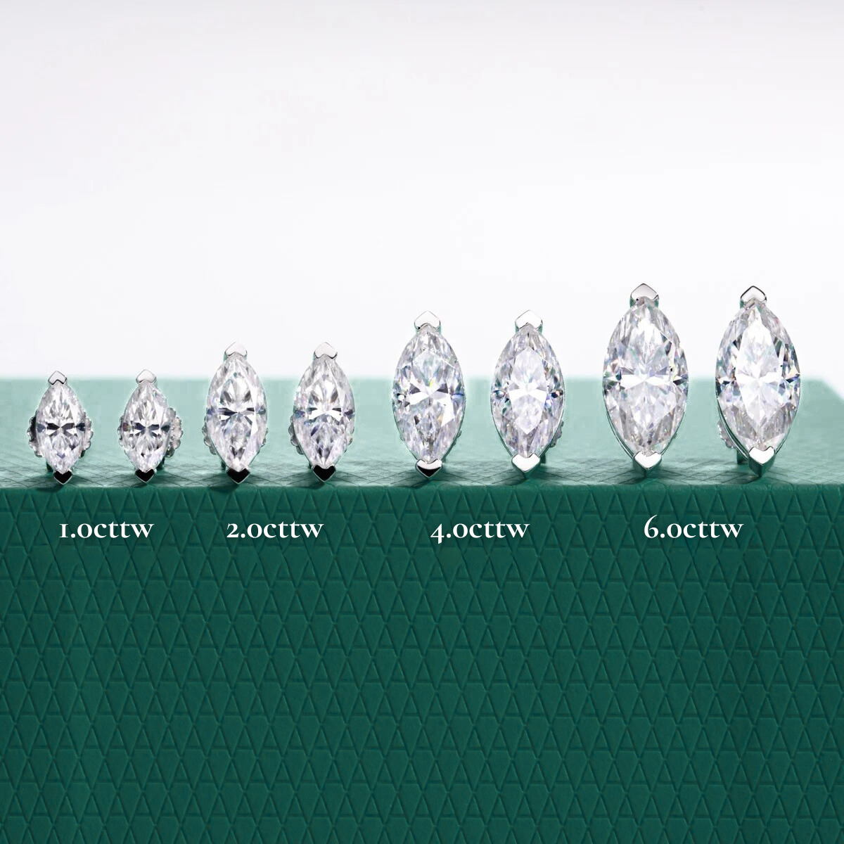 The Mireille - Marquise Cut Moissanite Earrings