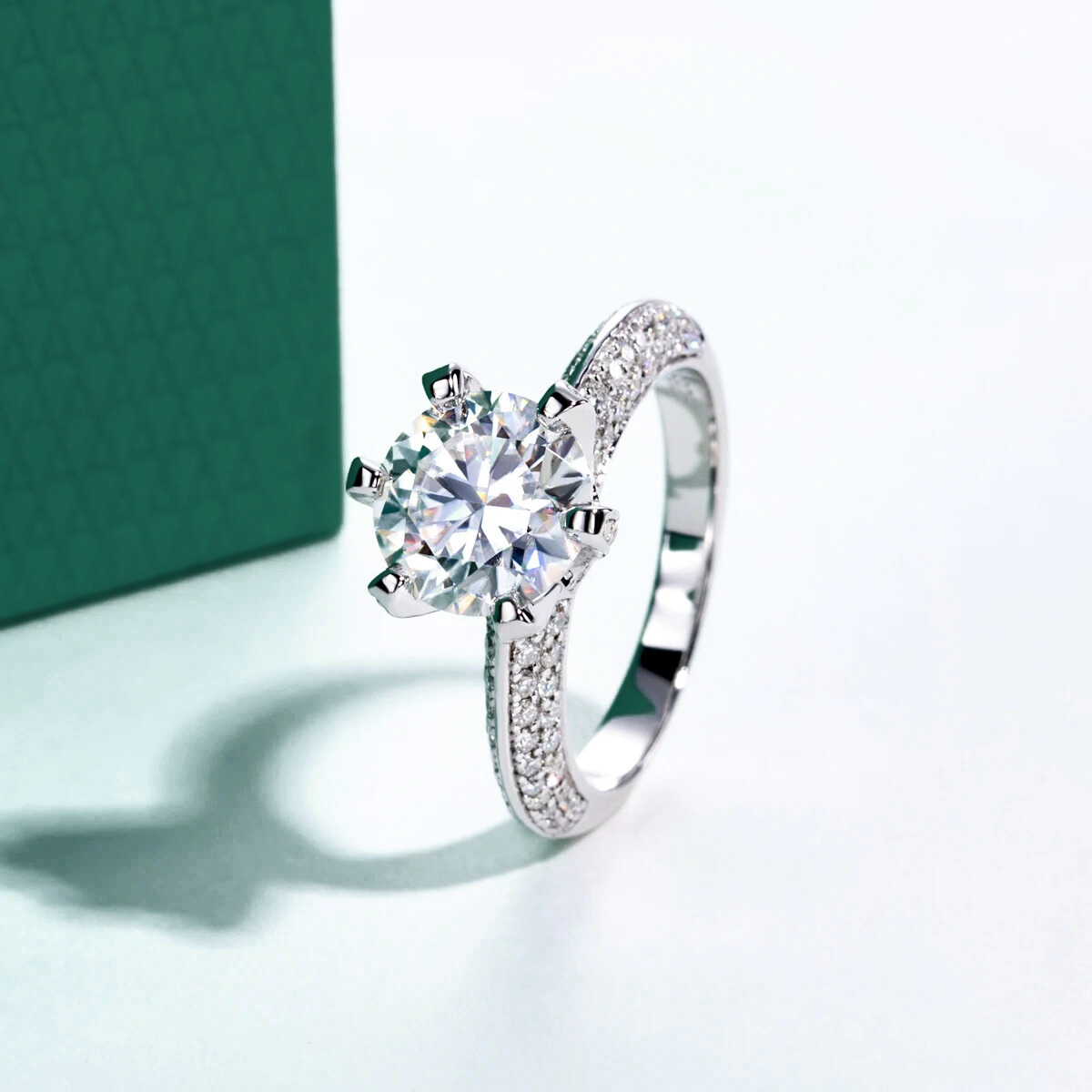 The Alessia - Round Brilliant Cut Moissanite Solitaire Ring
