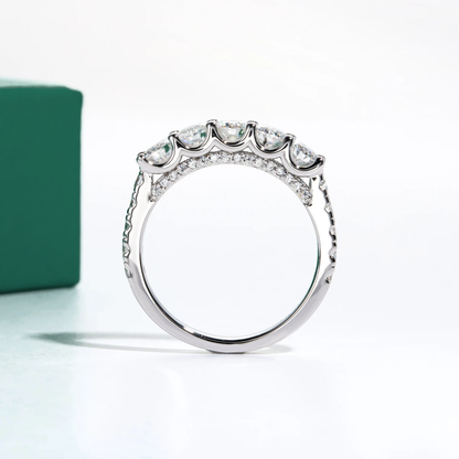 The Fiora - Moissanite Half Eternity Ring