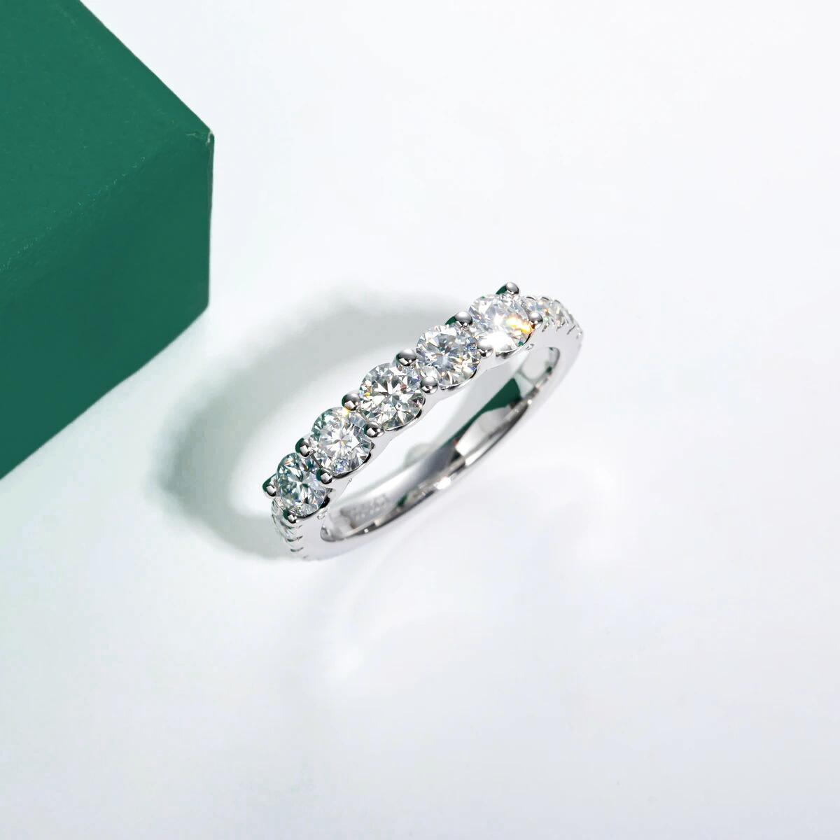 The Fiora - Moissanite Half Eternity Ring