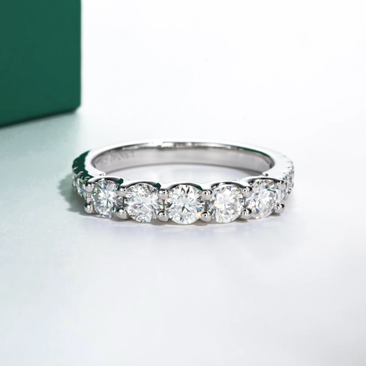 The Fiora - Moissanite Half Eternity Ring